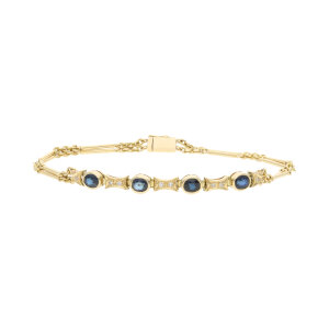 Second Hand Armband 585 Gold, Diamant, Saphir 25325835...