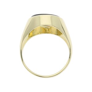 Second Hand Siegelring, 585 Gold, Onix, massiv 25325838 getragen, wie neu