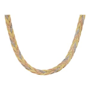 Second Hand Damen Kette, 585 Gold, Tricolor 25325820...