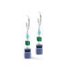 Coeur de Lion 3039/21-0705 GeoCUBE Precious Statement Ohrringe silber-ocean