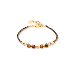 Coeur de Lion Armband 3044-30-1116 Wave Cube Flow Gold,...