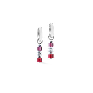 Coeur de Lion Creolen 3044-21-0317 Wave Cube Flow Silber,...