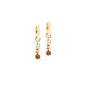 Coeur de Lion Creolen 3044-21-1116 Wave Cube Flow Gold,...