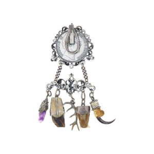 Charivari Kette mit Anhänger 835 Silber getragen...
