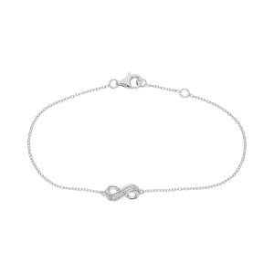 Damen Armband 925 Silber Unendlichkeit Zirkonia...