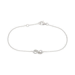 Damen Armband 925 Silber Unendlichkeit Zirkonia...