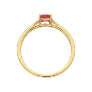 Damenring Rubin Silber 925 goldplattiert getragen...