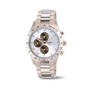 Boccia Herrenarmbanduhr Chronograph Titan mit Mineralglas...