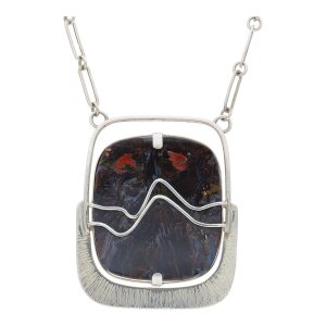 Pietersit Collier massiv Unikat 925 Silber Handarbeit...