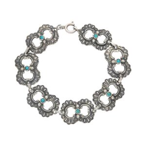 Trachtenarmband 835 Silber geschwärzt Türkis...