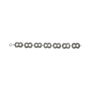 Trachtenarmband 835 Silber geschwärzt Türkis...