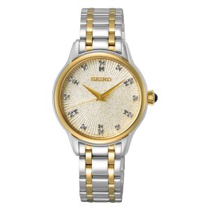 Seiko Diamant Damen Uhr SRZ550P1 Edelstahl