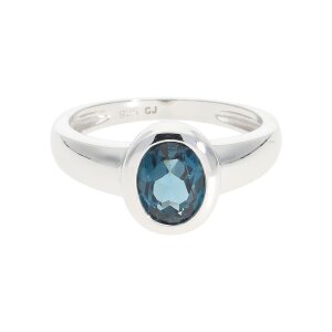Damen Ring in Silber 925 mit echte Blautopas JL10-07-3729
