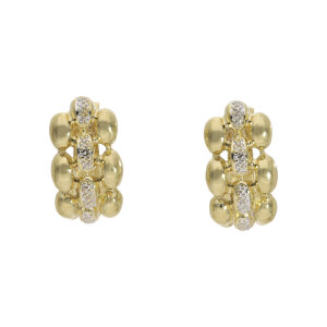 Halbcreolen Gold 585 mit Diamant Second Hand wie neu...