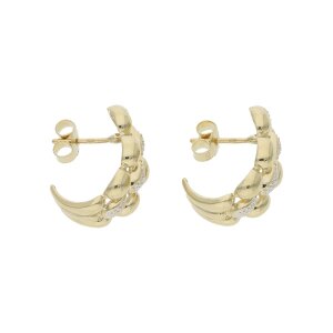 Halbcreolen Gold 585 mit Diamant Second Hand wie neu...