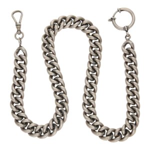 Taschenuhr Kette echt Silber 835 11,5 mm breit Second...