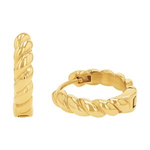 Joop! Creolen mit Anhänger 2040534 Edelstahl, Gold...