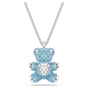 Swarovski Halskette Teddy 5737620 Blau, Rhodiniert