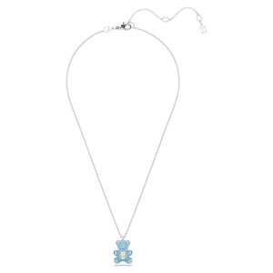 Swarovski Halskette Teddy 5737620 Blau, Rhodiniert