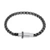 Joop! Herren Armband 2040565 Edelstahl, Magnet-Schraubverschluss, schwarz