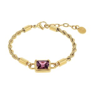 Joop! Damen Armband 2040533 Edelstahl, Gold plattiert,...