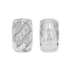 Joop! Creolen 2040550 Silber 925, rhodiniert, Zirkonia