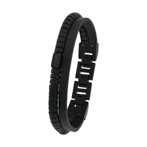 Joop! Herren Armband 2040566 Edelstahl, Achat, schwarz