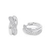 Joop! Creolen 2040545 Silber 925, rhodiniert, Zirkonia