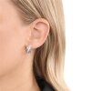 Joop! Creolen 2040545 Silber 925, rhodiniert, Zirkonia