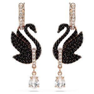 Swarovski Ohrhänger Schwan 5678047 Schwarz,...