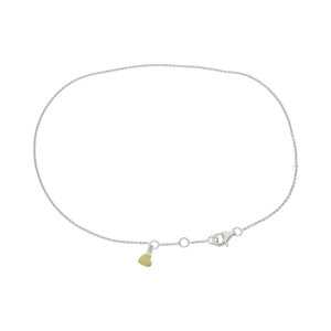 Fußkette Silber 925 mit vergoldetem...