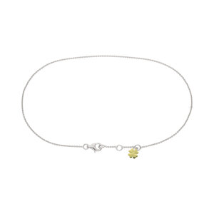 Fußkette Silber 925 mit vergoldetem...