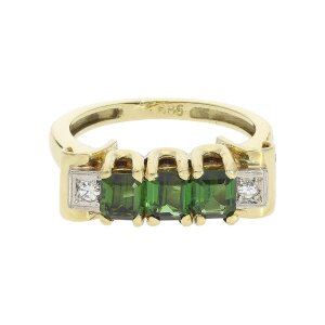 Ring Gold 585 Damen Diamant Turmalin Second Hand wie neu...