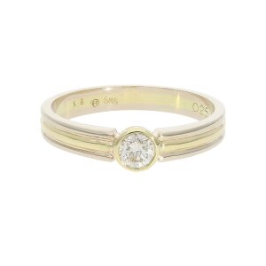 Ring Gold 750 Damen Diamant Bicolor Second Hand wie neu...