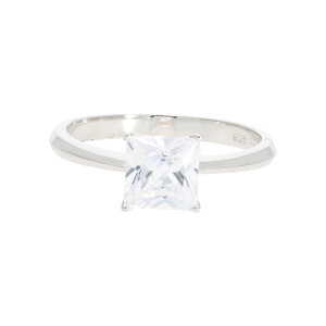 Damen Ring in Silber 925 mit quadratischem Zirkonia...