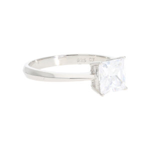 Damen Ring in Silber 925 mit quadratischem Zirkonia...