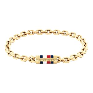 Tommy Hilfiger Herren Armband 2790653 Edelstahl, Gold...