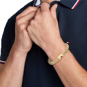 Tommy Hilfiger Herren Armband 2790648 Edelstahl, Gold...