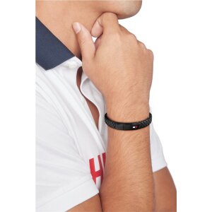 Tommy Hilfiger Herren Armband 2790662 Leder, Edelstahl,...