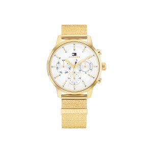 Tommy Hilfiger Damenuhr 1782808 Edelstahl, Gold plattiert