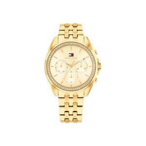 Tommy Hilfiger Damenuhr 1782803 Edelstahl, Gold...