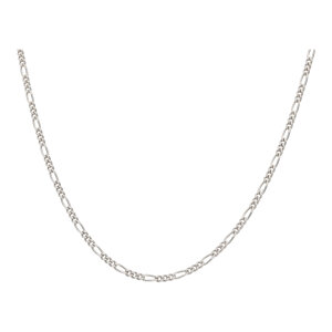 Kette für Anhänger Damen Silber 925 Figaro...