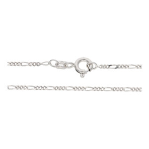 Kette für Anhänger Damen Silber 925 Figaro...