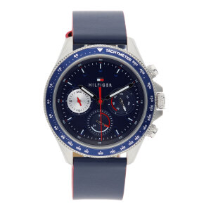 Tommy Hilfiger Herrenuhr 1792209 Edelstahl, Leder
