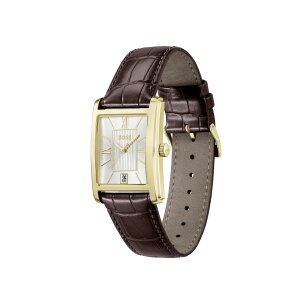 Boss Herrenuhr 1514300 Edelstahl, Gold plattiert, Leder