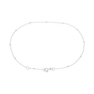 Fußkette Silber 925 Ankernuster mit Kugeln Breite...