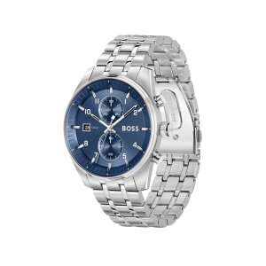 Boss Herrenuhr 1514216 Edelstahl, Blau