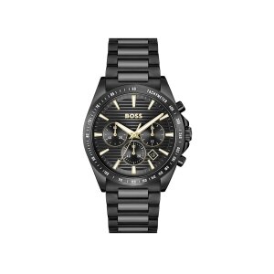 Boss Herrenuhr 1514291 Edelstahl, Schwarz