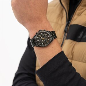 Boss Herrenuhr 1514291 Edelstahl, Schwarz