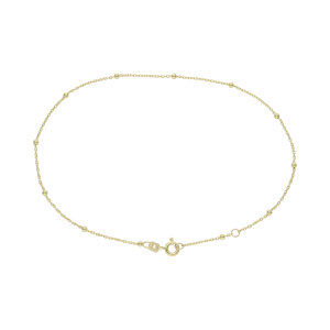 Fußkette Gold 333 mit 12 Kugeln 2 mm JL48-04-0114...